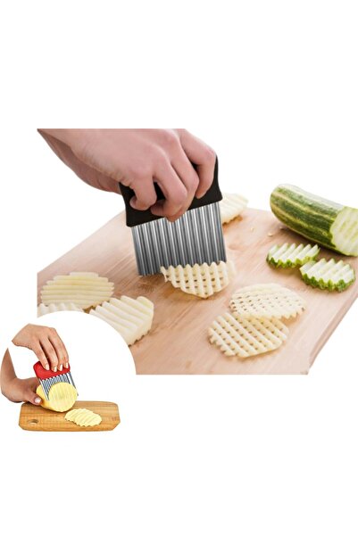 Genel Markalar Tırtıklı Patates Doğrayıcı Dilimleyici Tırtıklı Sebze Doğrayıcı