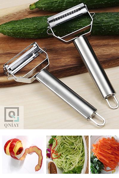 QNİAY Practical Stainless Steel Turbo Julienne Fruit Vegetable Peeler Cutter Chopper