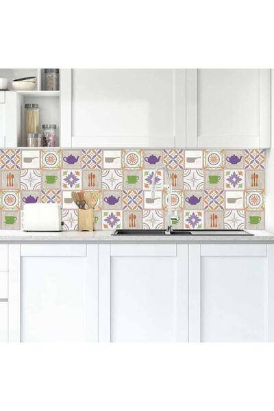 StickerArt Mutfak Tezgah Arası Folyo Fayans Kaplama Folyosu Mutfak Malzeme Karo