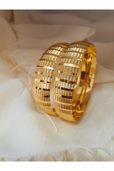 barisiva gold 22 Ayar Altın Kaplama Kadın 2 Cm Eninde Bilezik Modeli Adet Fiy...