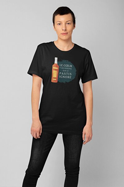 ErTaPassage Γυναικείο μαύρο γαλλικό μπλουζάκι με τύπωμα Standard T4834564