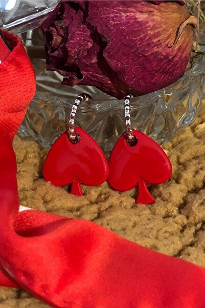 Leerybee أقراط بأسمائها الحقيقية مضادة للحساسية باللون الأحمر اللامع