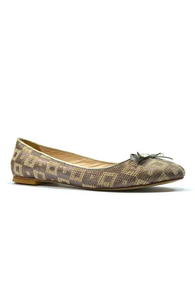 Beatrice 401 Gray Beige Daily Women's Ballerina Shoes