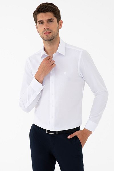 Pierre Cardin Ανδρικό λευκό πουκάμισο