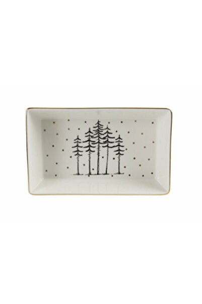 Porland Set of 3 Forest Rectangular Breakfast Appetizer Plates