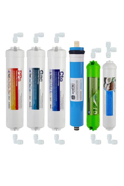 SULOOK Kapalı Kasa Su Arıtma Cihazı 6 Lı Inline Filtresi Seti 6 Aşamalı Vontr...
