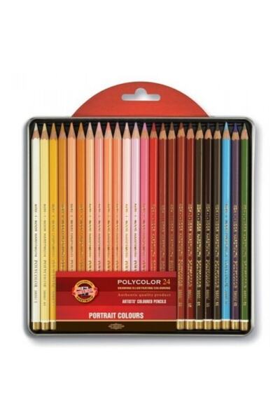 Koh-i Noor Set Of Artists Coloured Pencils Kuru Boya Kalemi 24 Renk Portre To...