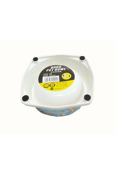 Bobo Blue Cat Dog Melamine Food and Water Bowl - Bo-3038, 130 Ml