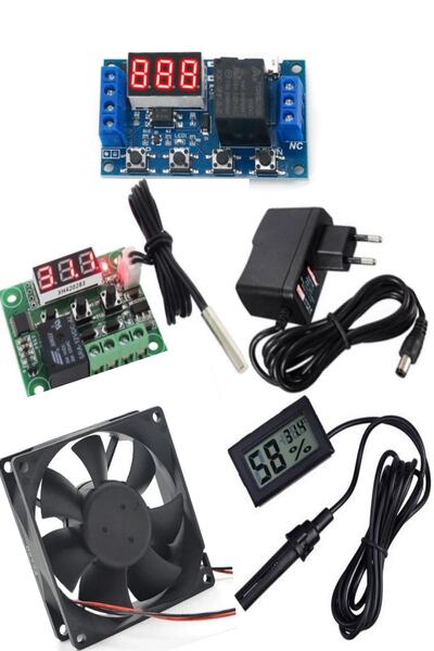 diasithalat 5 Li Set Kuluçka Makinesi Termostadı, Zaman Modülü, Kuluçka Fanı,...