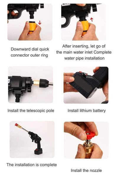 stilmax 48v 10ah Şarjlı Oto Yıkama Makinesi 50 Bar Akülü Basınçlı Oto Yıkama Makinesi