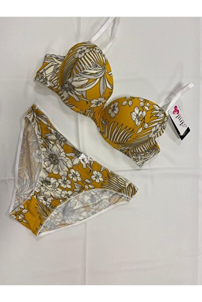 Anıl Sütyen Slip Takım 4196 Hardal