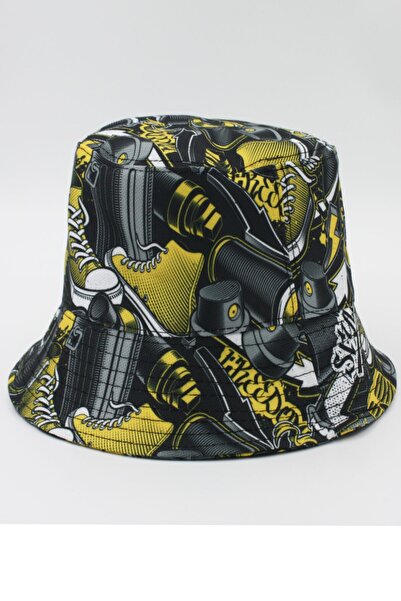 şapkadan قبعة دلو منقوشة قبعة دلو نسائية منقوشة للجنسين