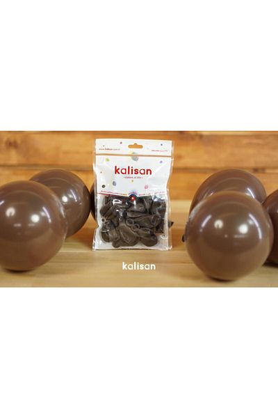 eğlencemarketi 5 Inch Small Size Balloon 20 Pieces Chocolate Brown