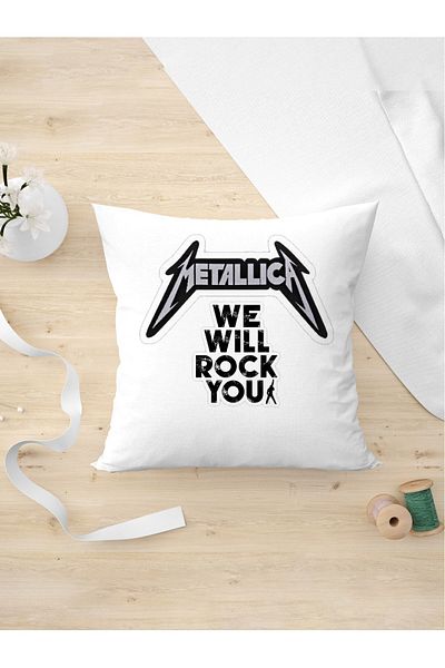 Panorama Ajans We Will Rock You Design Pillow Case Special for Metalica Lovers