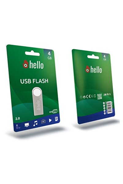 Hello 4 Gb Metal Usb Flash Bellek