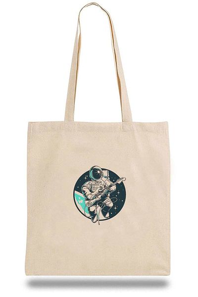 QIVI Cloth Bag Astronaut Guitar