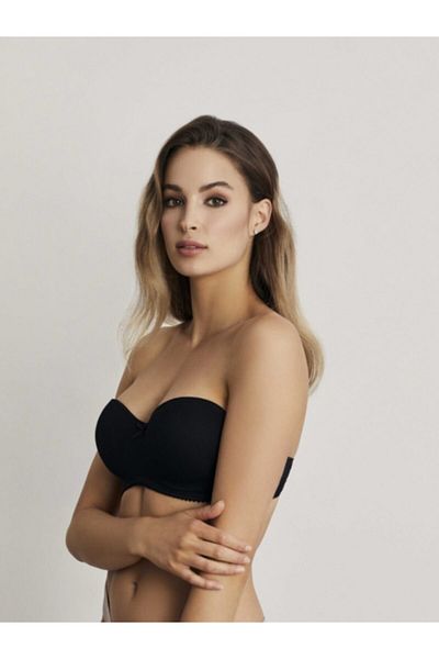 Eros Sutien fără bretele cu sârmă Camellia negru