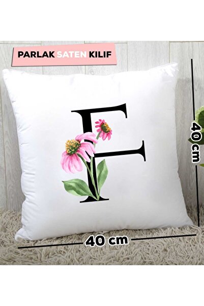 Hedizu Подушка з квітковим візерунком і літерою F