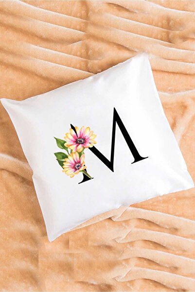 Hedizu Подушка з квітковим візерунком і літерою M
