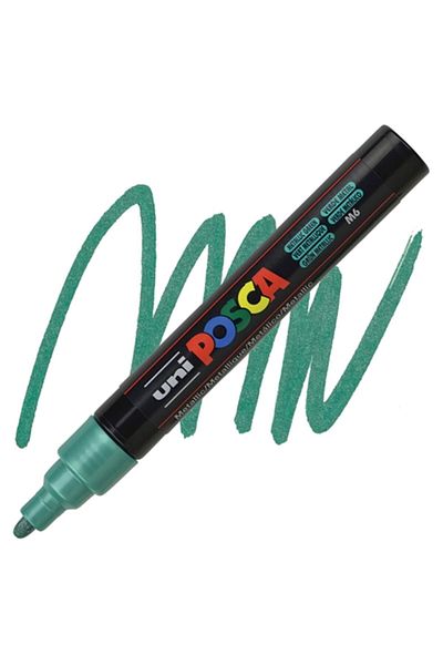 Alpıno Uni-ball Posca 0.8-2.5 Mm Metallic Green Poster Marker Pen - Water Based