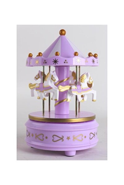 MOBGİFT Atlı Karınca Müzik Kutusu - Lila Beyaz