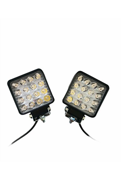 Genel Markalar 16 Ledli Çalışma Lambası 2 Adet 1224 Volt Uyumlu  En 1 Yıl Gar...