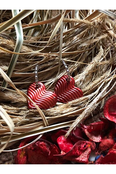 Leerybee الكروم اللون الأحمر أقراط القلب مضاد الأرجية