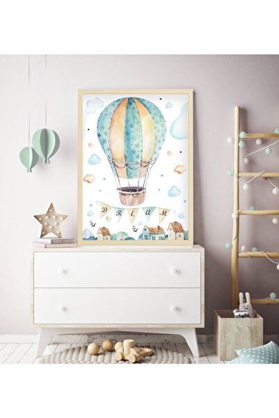 Ya&mu Tablosetleri 1 Adet 30 X 40 Cm Büyük Boy Ahşap Çerçeveli Bebek, Çocuk O...