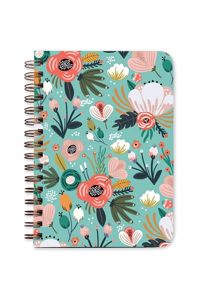 AKILLICA Πράσινο Floral Agenda Ατελείωτο Σημειωματάριο Planner