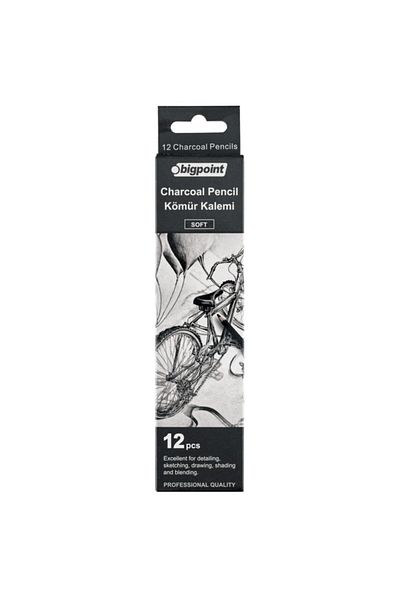 Bigpoint Charcoal Pencil Soft (soft) (7.2mm X 175mm) Set of 12
