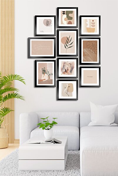 Cadran 10 Parçalı Çerçeve Görünümlü Mdf Tablo Seti Flm084