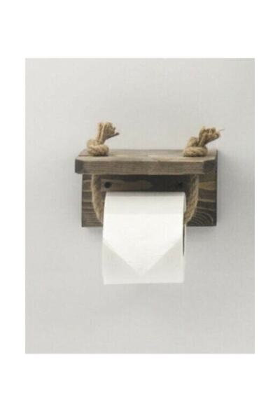 Tree World Ahşap Rustic Tuvalet Kağıtlığı Wc