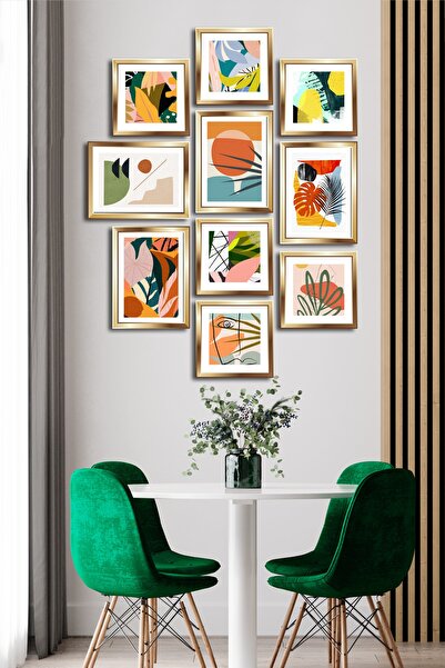 Cadran 10 Parçalı Çerçeve Görünümlü Mdf Tablo Seti Flm092
