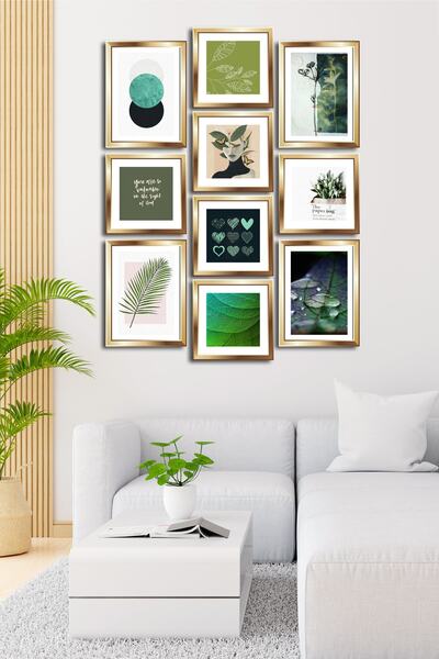 Cadran 10 Parçalı Çerçeve Görünümlü Mdf Tablo Seti Flm035