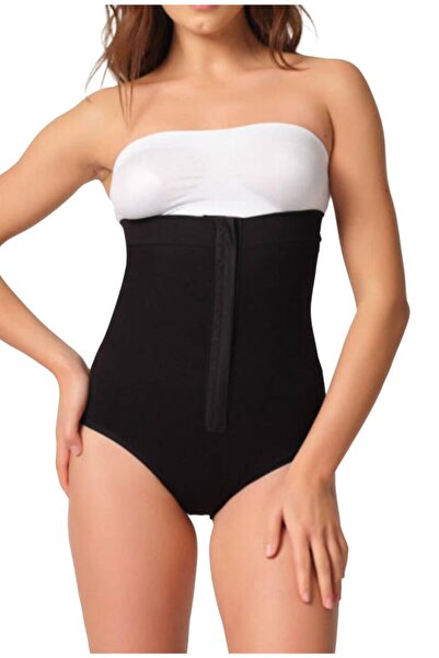 by HW Жіночий чорний безшовний корсет з застібкою спереду та високою талією