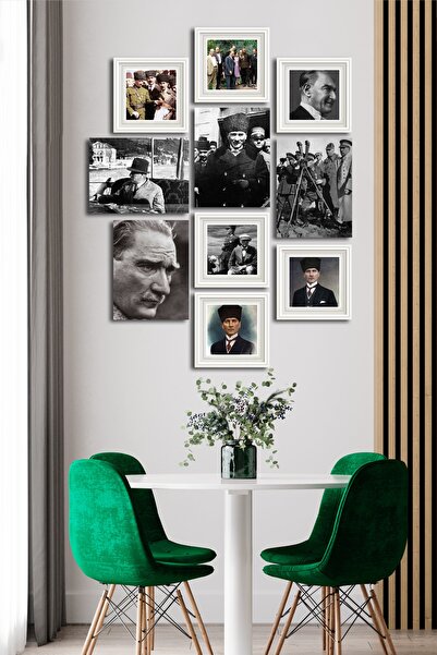 Cadran 10 Parçalı Çerçeve Görünümlü Mdf Tablo Seti Flm065