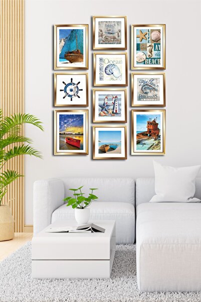 Cadran 10 Parçalı Çerçeve Görünümlü Mdf Tablo Seti Flm168