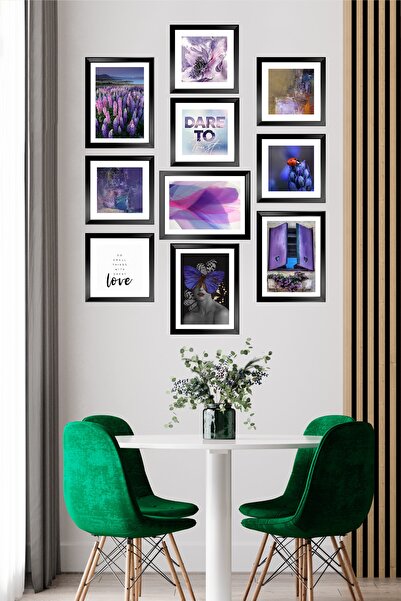 Cadran 10 Parçalı Çerçeve Görünümlü Mdf Tablo Seti Flm127