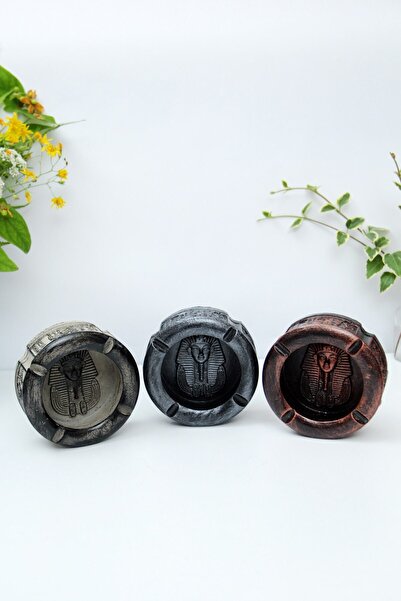 Esafe Home 3-Piece 3D Vintage Pyramid Oval Ashtray / Panties