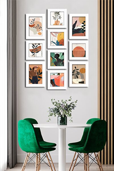 Cadran 10 Parçalı Çerçeve Görünümlü Mdf Tablo Seti Flm199