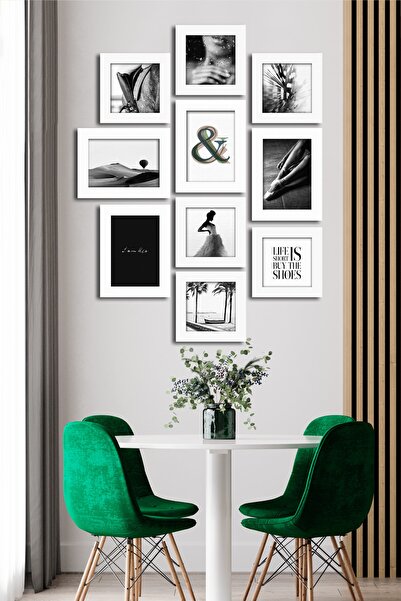 Cadran 10 Parçalı Çerçeve Görünümlü Mdf Tablo Seti Flm097