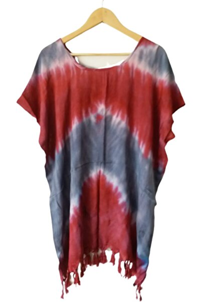 eLm Bordo Otantik Etnik Pamuklu Batik Pareo