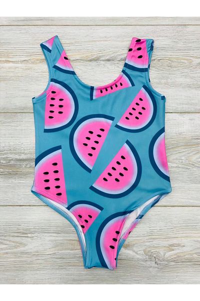 BEBEĞİME ÇORAP Watermelon Patterned Girl's Swimsuit