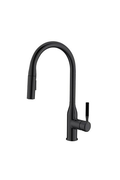 Newarc Step Spiral Sink Mixer Kitchen Faucet Black