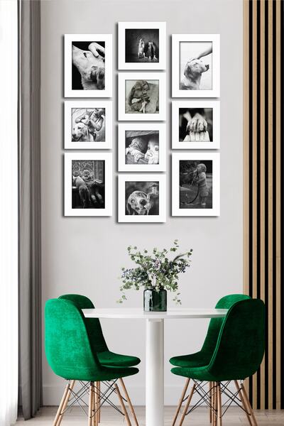 Cadran 10 Parçalı Çerçeve Görünümlü Mdf Tablo Seti Flm176