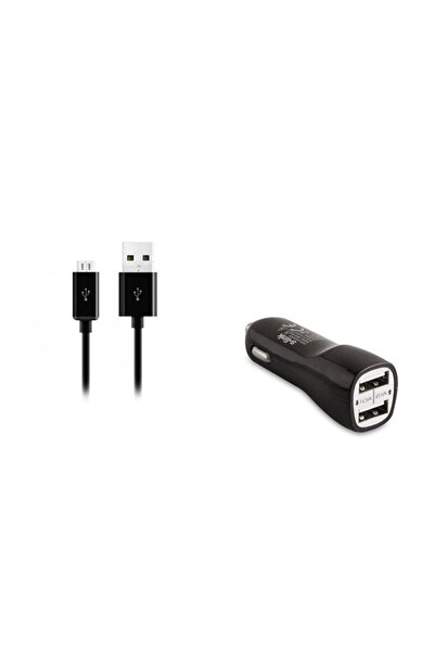S-LINK SMG-444 2.1A Micro Usb Akıllı Telefonlar 2in1 Araba Şarjı ve Kablosu