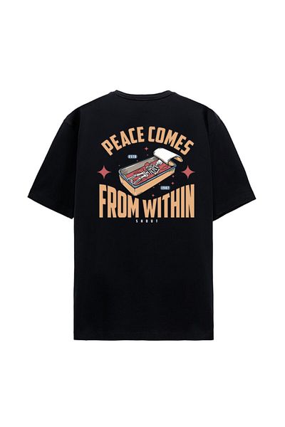 Shout Το Oversize Peace Comes From Inside Unisex T-shirt