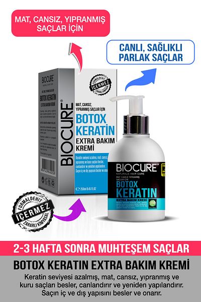 Biocure Dht Blocker Extra Botox Keratin Hair Care Cream Hair Botox / 250 Ml