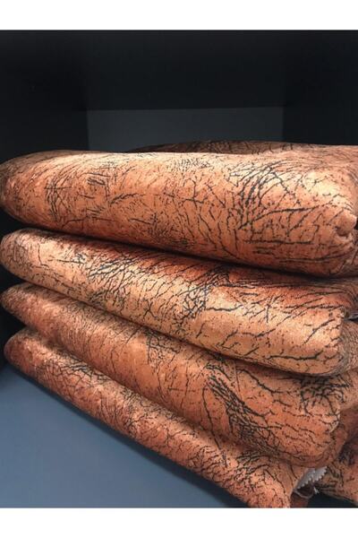 SC HOME Süngerli Damar Desenli Parlak Ve Kaymaz Koltuk & Çekyat Örtüsü Kiremit