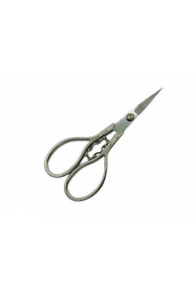 OzanTuhafiye Vintage Sewing Embroidery Promise Engagement Scissors M15 Silver